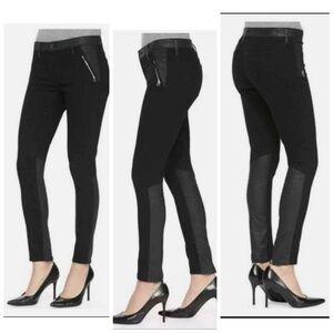 AG Adriano Goldschmied Willow Zip Pocket Legging Denim Jean Black Size 27R